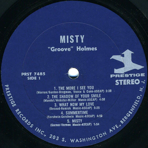 Richard "Groove" Holmes - Misty (LP, Album) (Good Plus (G+)) - Image 3