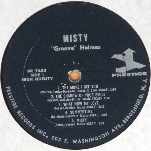 Richard "Groove" Holmes - Misty (LP, Album, Mono) (Very Good Plus (VG+)) - Image 3
