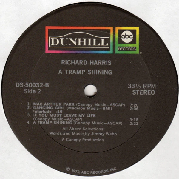 Richard Harris - A Tramp Shining (LP, Album, RE, Gat) (Very Good Plus (VG+)) - Image 4