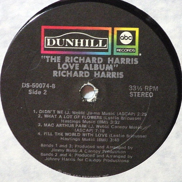 Richard Harris - The Richard Harris Love Album (LP, Album, Comp) (Very Good Plus (VG+)) - Image 4
