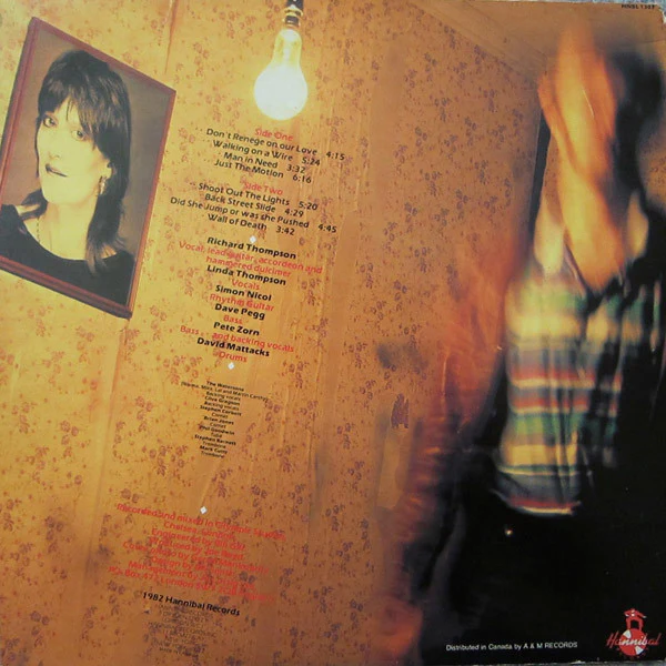 Richard & Linda Thompson - Shoot Out The Lights (LP, Album, Hub) (Good Plus (G+)) - Image 2