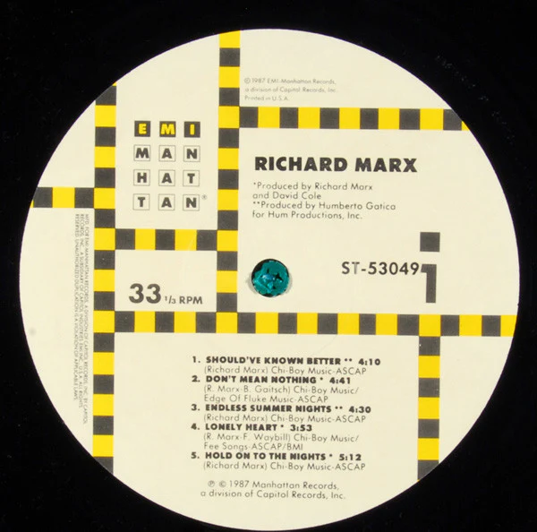 Richard Marx - Richard Marx (LP, Album) (Very Good Plus (VG+)) - Image 3