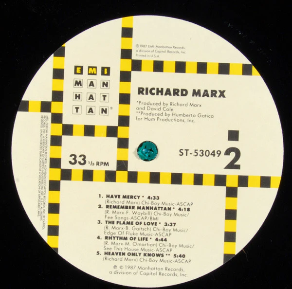 Richard Marx - Richard Marx (LP, Album) (Very Good Plus (VG+)) - Image 4
