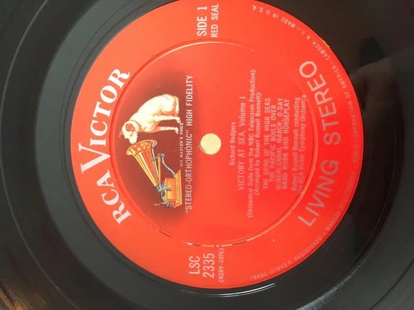 Richard Rodgers / Robert Russell Bennett / RCA Victor Symphony Orchestra - Victory At Sea Volume 1 (LP, Album, Ind) (Very Good (VG)) - Image 3
