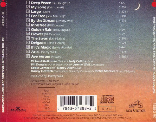 Richard Stoltzman with Judy Collins - Innervoices (CD, Album) (Very Good Plus (VG+)) - Image 2