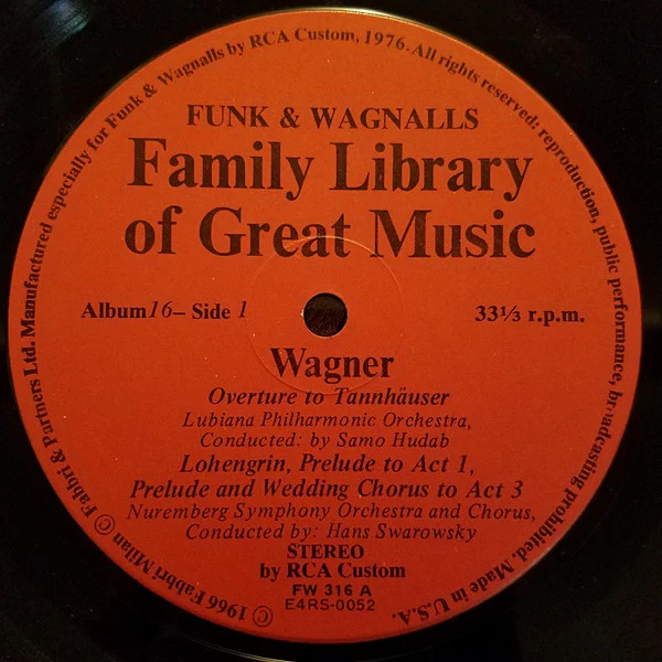 Richard Wagner - Overture To Tannhäuser; Lohengrin, Prelude To Act 1, Prelude To Act 3 And Wedding Chorus; Prelude To Die Meistersinger; Siegfried's Rhine Journey, Siegfried's Funeral March (LP) (Very Good Plus (VG+)) - Image 3