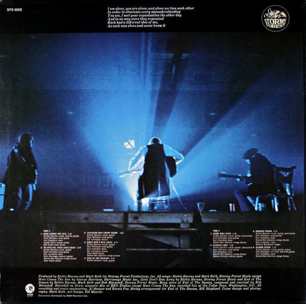 Richie Havens - Alarm Clock (LP, Album, Pit) (Very Good Plus (VG+)) - Image 2