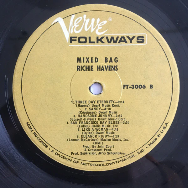 Richie Havens - Mixed Bag (LP, Album, Mono) (Near Mint (NM or M-)) - Image 4
