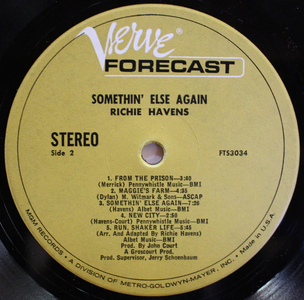 Richie Havens - Somethin' Else Again (LP, Album, MGM) (Very Good Plus (VG+)) - Image 5
