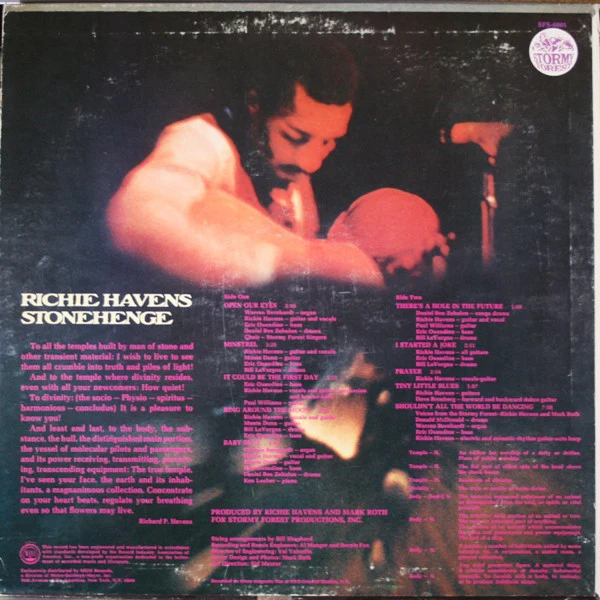 Richie Havens - Stonehenge (LP, Album, Promo) (Very Good Plus (VG+)) - Image 2