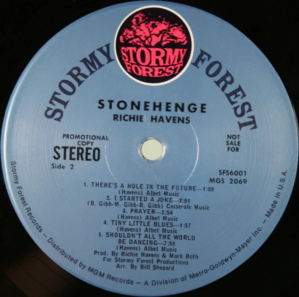 Richie Havens - Stonehenge (LP, Album, Promo) (Very Good Plus (VG+)) - Image 4