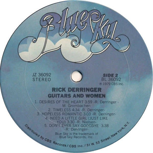 Rick Derringer - Guitars And Women (LP, Album, Ter) (Very Good Plus (VG+)) - Image 4