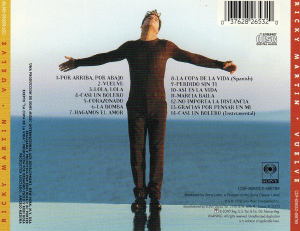 Ricky Martin - Vuelve (CD, Album) (Very Good Plus (VG+)) - Image 2