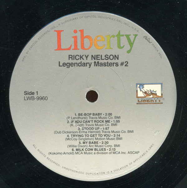 Ricky Nelson - Legendary Masters Series (2xLP, Comp, Mono, RE) (Mint (M)) NEW & SEALED - Image 3