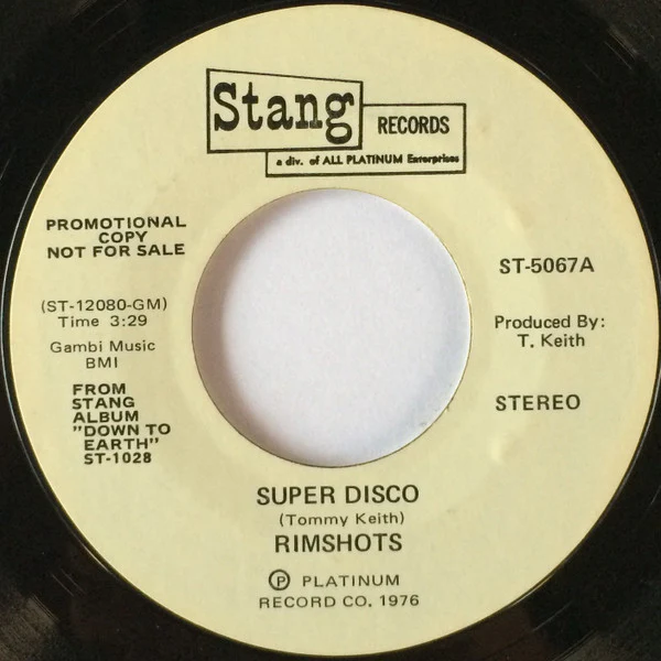 Rimshots* - Super Disco (7", Promo) (Near Mint (NM or M-)) - Image 2