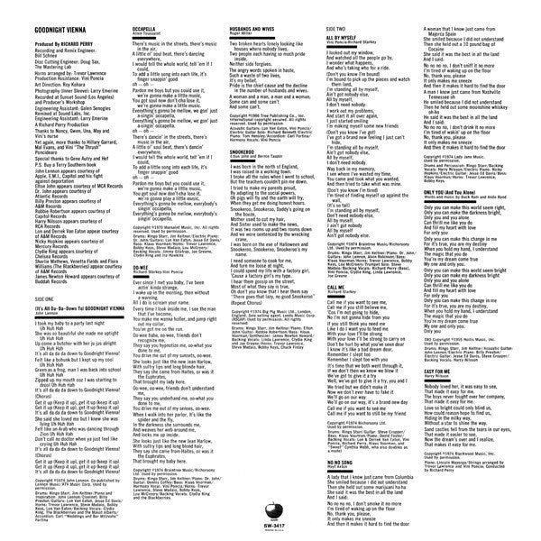 Ringo Starr - Goodnight Vienna (LP, Album, Win) (Very Good (VG)) - Image 5