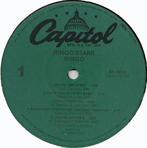 Ringo Starr - Ringo (LP, Album, RE, Jac) (Very Good (VG)) - Image 2