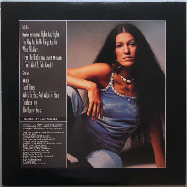 Rita Coolidge - Anytime... Anywhere (LP, Album, Pit) (Near Mint (NM or M-)) - Image 2