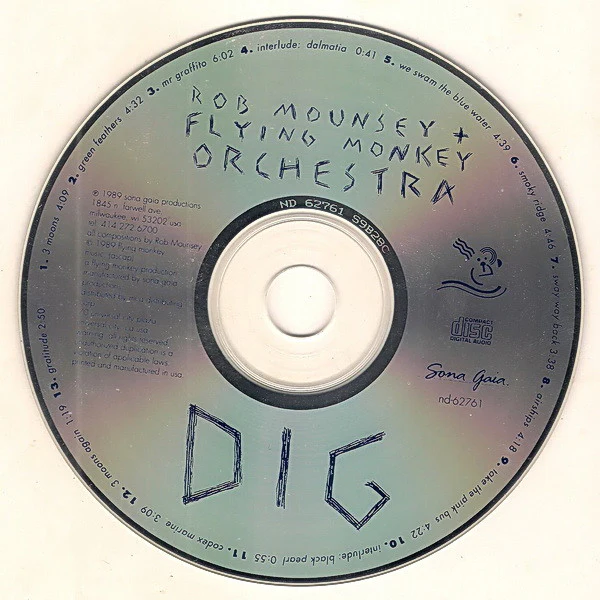 Rob Mounsey + Flying Monkey Orchestra - Dig (CD, Album, Promo) (Very Good Plus (VG+)) - Image 3
