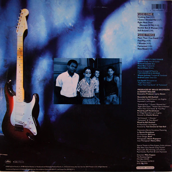 Robert Cray - Strong Persuader (LP, Album, 53 ) (Near Mint (NM or M-)) - Image 2