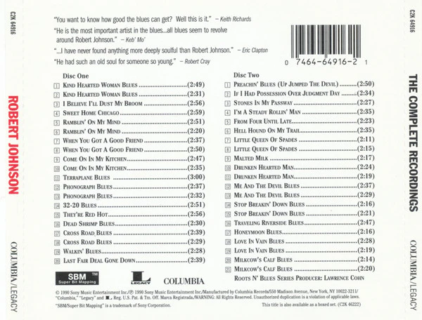 Robert Johnson - The Complete Recordings (2xCD, Comp, RE, RM) (Near Mint (NM or M-)) - Image 3