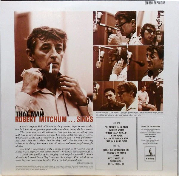 Robert Mitchum - That Man Robert Mitchum...Sings (LP, Album) (Very Good (VG)) - Image 2