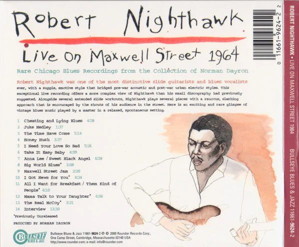 Robert Nighthawk - Live On Maxwell Street 1964 (CD, Album, RE) (Near Mint (NM or M-)) - Image 2