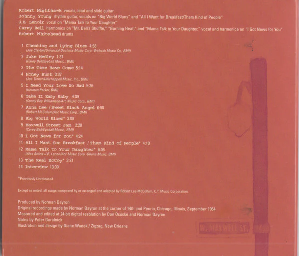 Robert Nighthawk - Live On Maxwell Street 1964 (CD, Album, RE) (Near Mint (NM or M-)) - Image 5