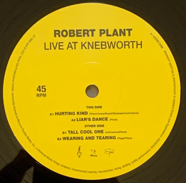 Robert Plant - Live At Knebworth (12", RSD) (Mint (M)) - Image 3