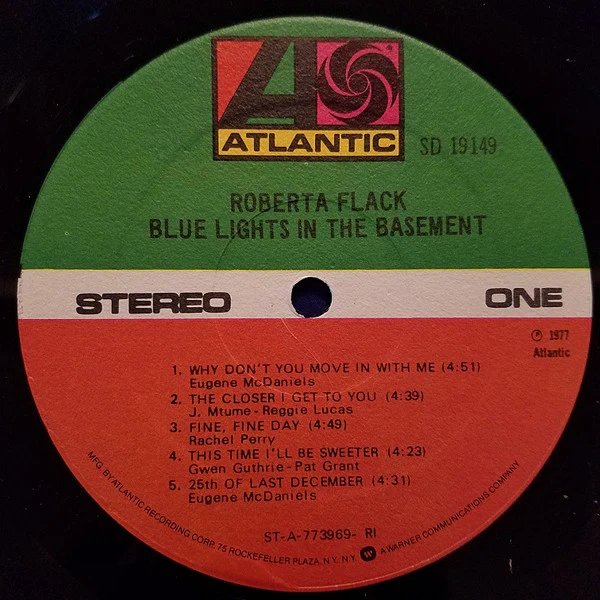 Roberta Flack - Blue Lights In The Basement (LP, Album, Ric) (Near Mint (NM or M-)) - Image 3