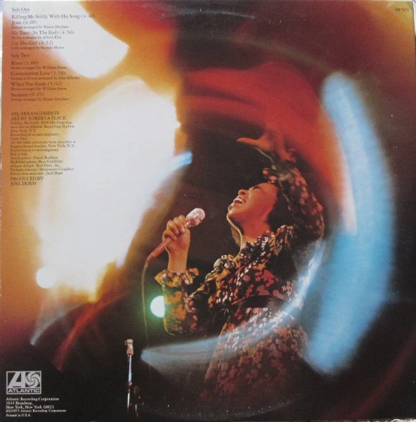 Roberta Flack - Killing Me Softly (LP, Album, LY ) (Very Good (VG)) - Image 2