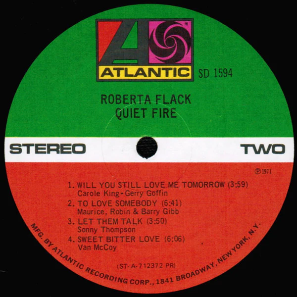 Roberta Flack - Quiet Fire (LP, Album, PR ) (Very Good (VG)) - Image 4