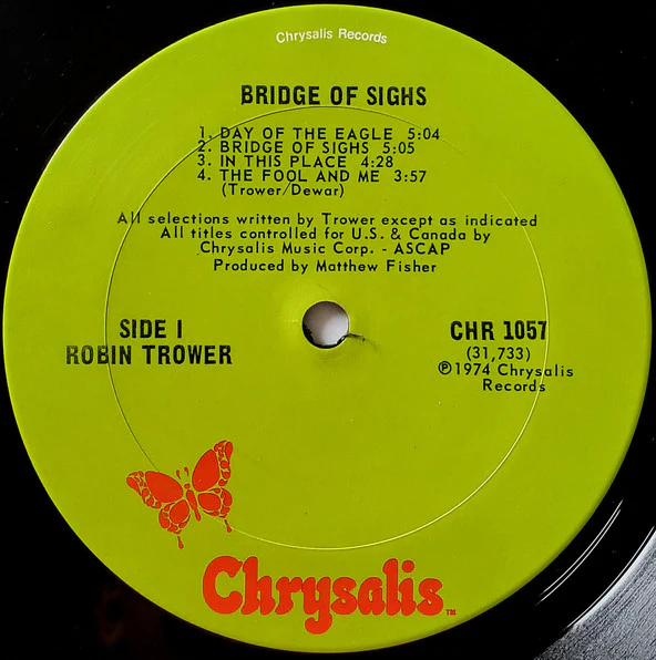 Robin Trower - Bridge Of Sighs (LP, Album, San) (Good Plus (G+)) - Image 3