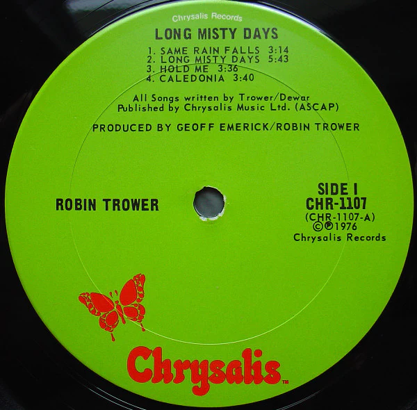 Robin Trower - Long Misty Days (LP, Album, Pit) (Good Plus (G+)) - Image 3