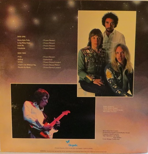 Robin Trower - Long Misty Days (LP, Album, Pit) (Very Good (VG)) - Image 2