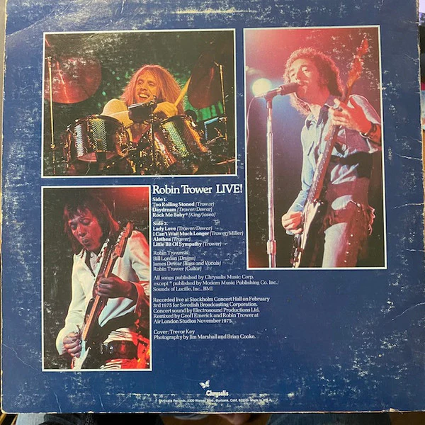 Robin Trower - Robin Trower Live! (LP, Album, San) (Very Good Plus (VG+)) - Image 2