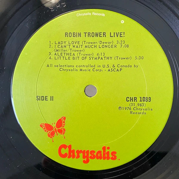 Robin Trower - Robin Trower Live! (LP, Album, San) (Very Good Plus (VG+)) - Image 4
