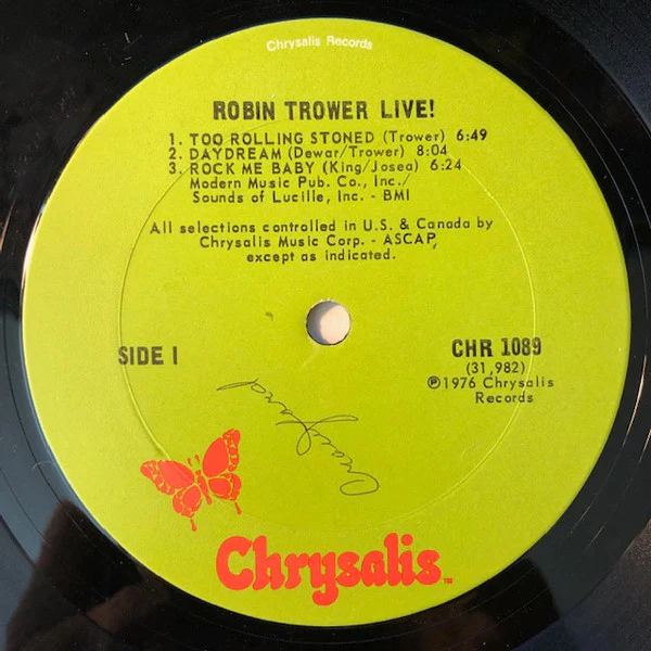 Robin Trower - Robin Trower Live! (LP, Album, Ter) (Near Mint (NM or M-)) - Image 3