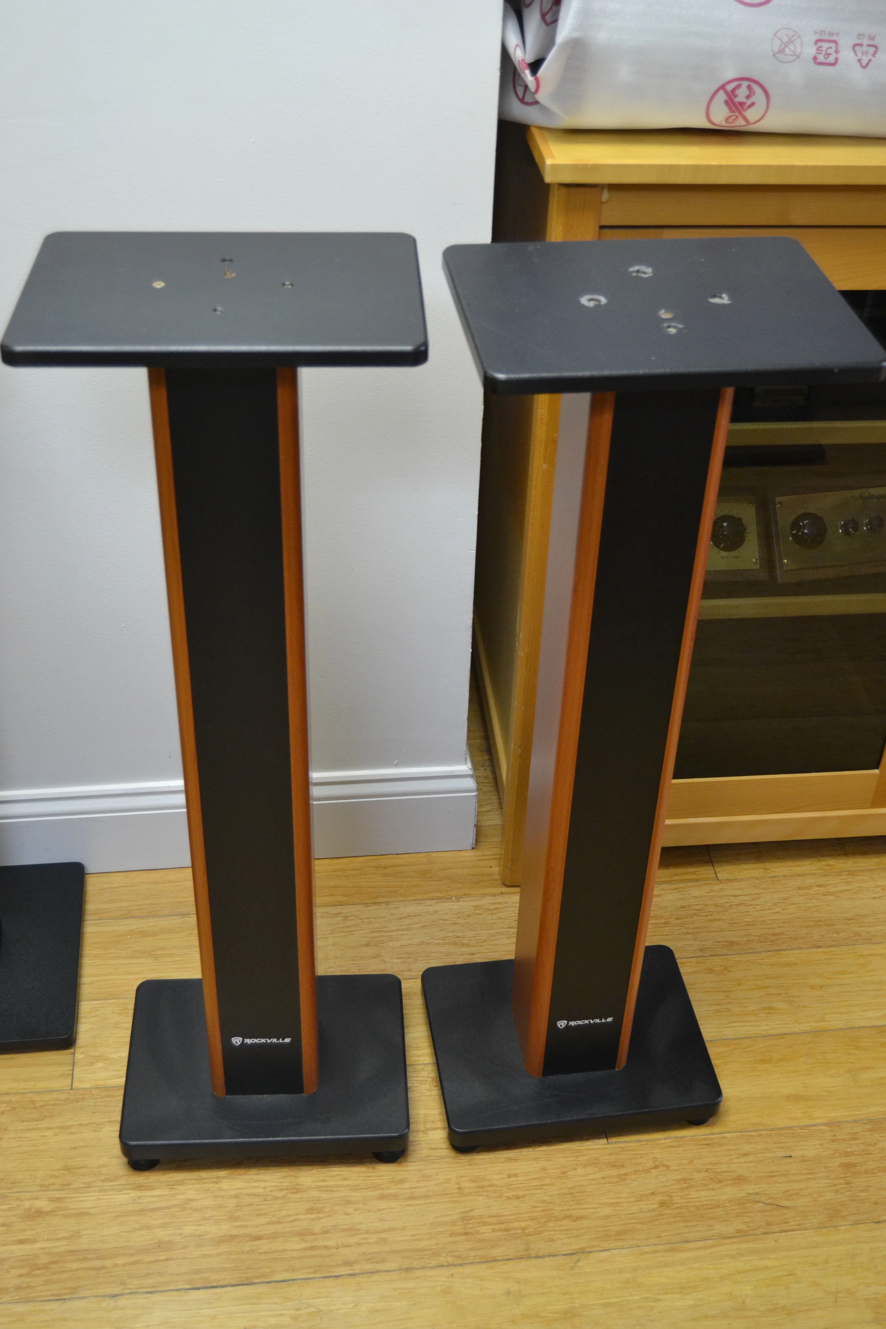 Rockville Speakers Stands - Cherry - 36" Tall