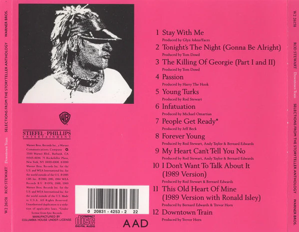 Rod Stewart - Downtown Train (Selections From The Storyteller Anthology) (CD, Comp, Club) (Near Mint (NM or M-)) - Image 2