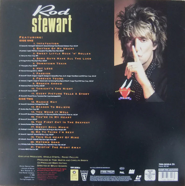 Rod Stewart - Vagabond Heart Tour (Laserdisc, 12", PAL) (Mint (M)) - Image 2