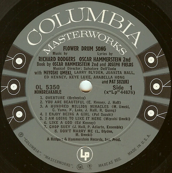 Rodgers & Hammerstein In Association With Joseph Fields - Flower Drum Song (LP, Album, Mono) (Very Good Plus (VG+)) - Image 3