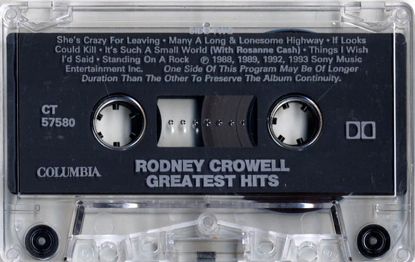 Rodney Crowell - Greatest Hits (Cass, Comp, Dol) (Near Mint (NM or M-)) - Image 4