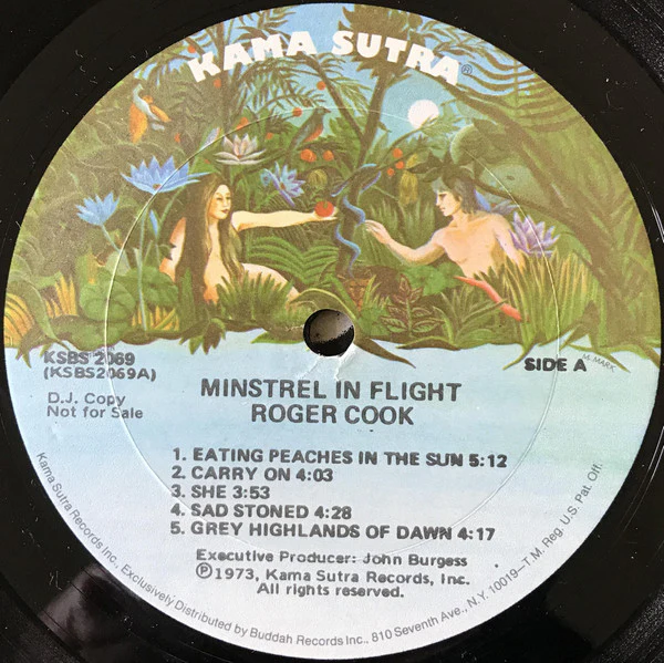 Roger Cook - Minstrel In Flight (LP, Album, Promo) (Very Good (VG)) - Image 3