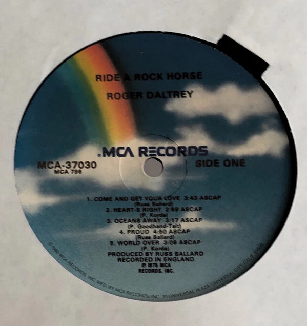 Roger Daltrey - Ride A Rock Horse (LP, Album, RE) (Very Good Plus (VG+)) - Image 3