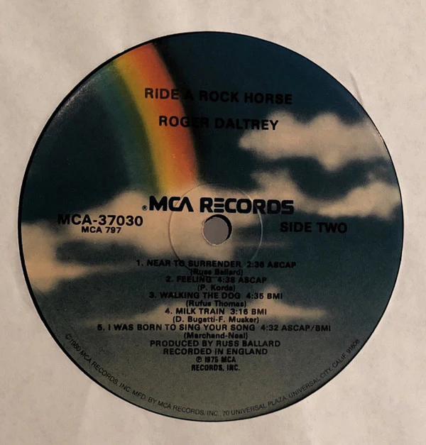 Roger Daltrey - Ride A Rock Horse (LP, Album, RE) (Very Good Plus (VG+)) - Image 4