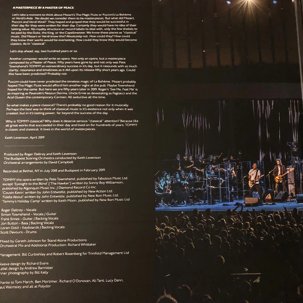 Roger Daltrey - The Who‘s Tommy Orchestral (2xLP, Album) (Mint (M)) - Image 2