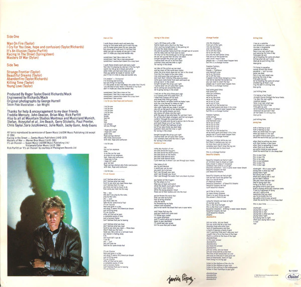 Roger Taylor - Strange Frontier (LP, Album, Win) (Near Mint (NM or M-)) - Image 4