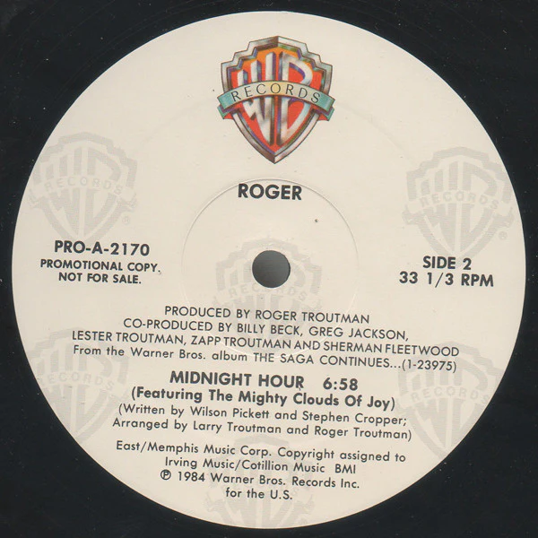 Roger Troutman - Midnight Hour (12", Single, Promo) (Near Mint (NM or M-)) - Image 4