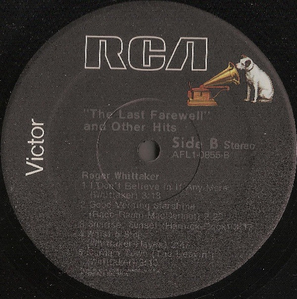 Roger Whittaker - "The Last Farewell" And Other Hits (LP, RE, RM) (Very Good Plus (VG+)) - Image 4
